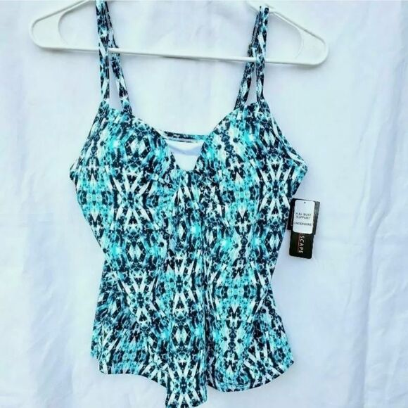 Island Escape Underwire Tankini Size 6 Swim Top - Picture 2 of 9